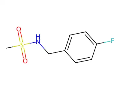 N-[(4-fluorophenyl)methyl]methanesulfonamide structure