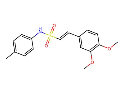 2-(3,4-dimethoxyphenyl)-N-(4-methylphenyl)ethenesulfonamide structure
