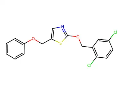 2-[(2,5-Dichlorophenyl)methoxy]-5-(phenoxymethyl)-1,3-thiazole structure
