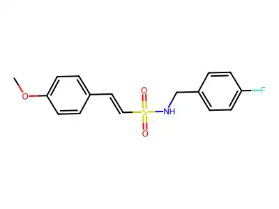 N-[(4-fluorophenyl)methyl]-2-(4-methoxyphenyl)ethenesulfonamide structure