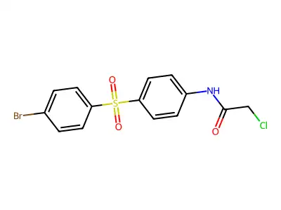 N-{4-[(4-bromophenyl)sulfonyl]phenyl}-2-chloroacetamide structure