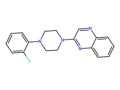 2-[4-(2-Fluorophenyl)-1-piperazinyl]quinoxaline structure