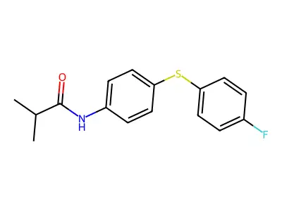 N-{4-[(4-fluorophenyl)sulfanyl]phenyl}-2-methylpropanamide structure