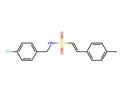 N-[(4-fluorophenyl)methyl]-2-(4-methylphenyl)ethenesulfonamide structure