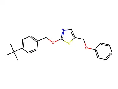 2-[(4-Tert-butylphenyl)methoxy]-5-(phenoxymethyl)-1,3-thiazole structure