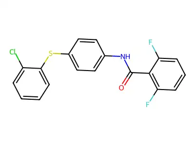 N-{4-[(2-chlorophenyl)sulfanyl]phenyl}-2,6-difluorobenzenecarboxamide structure