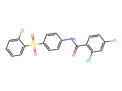 2,4-dichloro-N-[4-(2-chlorophenyl)sulfonylphenyl]benzamide structure