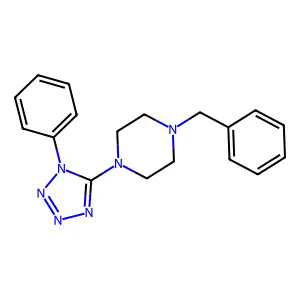 1-Benzyl-4-(1-phenyltetrazol-5-yl)piperazine structure