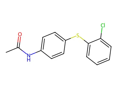 N-{4-[(2-chlorophenyl)sulfanyl]phenyl}acetamide structure