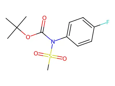 tert-butyl N-(4-fluorophenyl)-N-(methylsulfonyl)carbamate structure