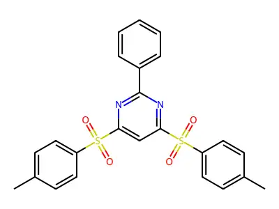 4,6-Bis[(4-methylphenyl)sulfonyl]-2-phenylpyrimidine structure