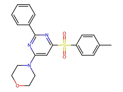 4-{6-[(4-Methylphenyl)sulfonyl]-2-phenyl-4-pyrimidinyl}morpholine structure