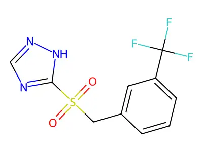 3-{[3-(trifluoromethyl)benzyl]sulfonyl}-1H-1,2,4-triazole structure