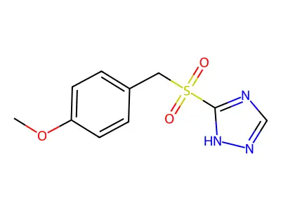 4-methoxybenzyl 1H-1,2,4-triazol-3-yl sulfone structure