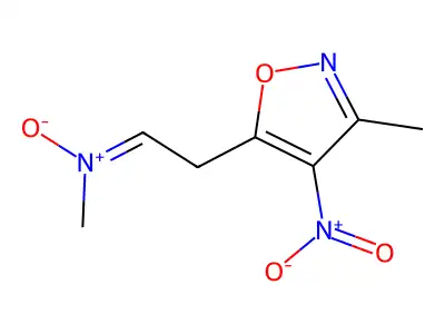 N-methyl-2-(3-methyl-4-nitro-1,2-oxazol-5-yl)ethanimine Oxide structure