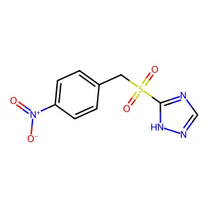5-(((4-Nitrophenyl)methyl)sulfonyl)-1H-1,2,4-triazole structure