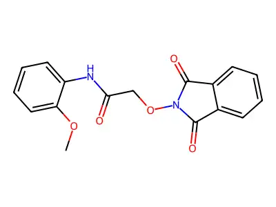 2-(1,3-dioxoisoindol-2-yl)oxy-N-(2-methoxyphenyl)acetamide structure