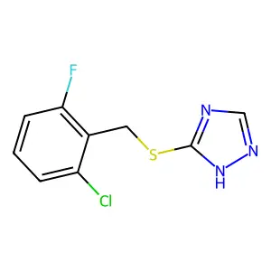 3-[(2-chloro-6-fluorobenzyl)sulfanyl]-1H-1,2,4-triazole structure