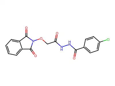 N'-(4-chlorobenzoyl)-2-[(1,3-dioxo-1,3-dihydro-2H-isoindol-2-yl)oxy]acetohydrazide structure