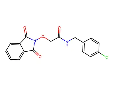 N-(4-chlorobenzyl)-2-[(1,3-dioxo-1,3-dihydro-2H-isoindol-2-yl)oxy]acetamide structure