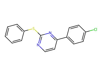 4-(4-Chlorophenyl)-2-(phenylsulfanyl)pyrimidine structure