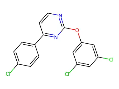4-(4-Chlorophenyl)-2-(3,5-dichlorophenoxy)pyrimidine structure