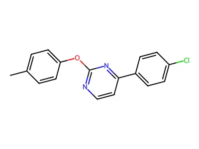4-(4-Chlorophenyl)-2-(4-methylphenoxy)pyrimidine structure