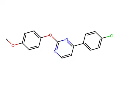 4-(4-Chlorophenyl)-2-(4-methoxyphenoxy)pyrimidine structure