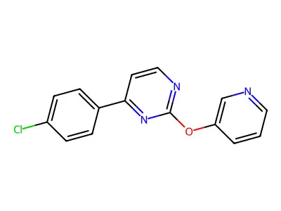 4-(4-Chlorophenyl)-2-(3-pyridinyloxy)pyrimidine structure
