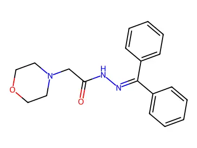 N'-(diphenylmethylene)-2-morpholinoacetohydrazide structure