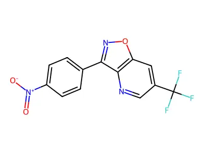 3-(4-Nitrophenyl)-6-(trifluoromethyl)-[1,2]oxazolo[4,5-b]pyridine structure