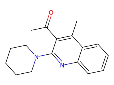 1-(4-Methyl-2-piperidino-3-quinolinyl)-1-ethanone structure