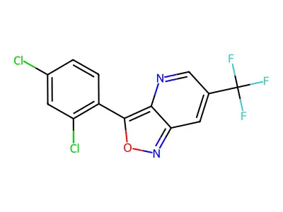 3-(2,4-Dichlorophenyl)-6-(trifluoromethyl)-[1,2]oxazolo[4,3-b]pyridine structure