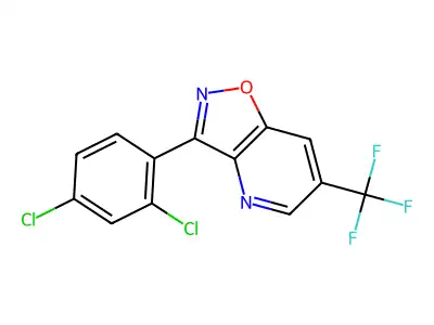 3-(2,4-Dichlorophenyl)-6-(trifluoromethyl)-[1,2]oxazolo[4,5-b]pyridine structure