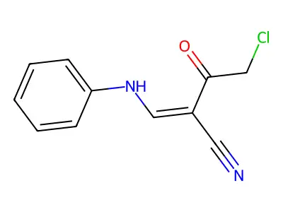 4-Chloro-3-oxo-2-[(phenylamino)methylidene]butanenitrile structure