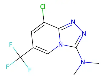 8-chloro-N,N-dimethyl-6-(trifluoromethyl)-[1,2,4]triazolo[4,3-a]pyridin-3-amine structure