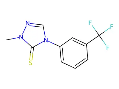 2-methyl-4-[3-(trifluoromethyl)phenyl]-2,4-dihydro-3H-1,2,4-triazole-3-thione structure