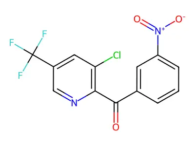 [3-Chloro-5-(trifluoromethyl)-2-pyridinyl](3-nitrophenyl)methanone structure