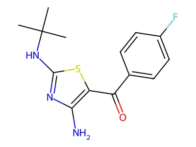 [4-Amino-2-(tert-butylamino)-1,3-thiazol-5-yl](4-fluorophenyl)methanone structure