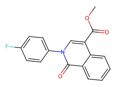 Methyl 2-(4-fluorophenyl)-1-oxo-1,2-dihydroisoquinoline-4-carboxylate structure