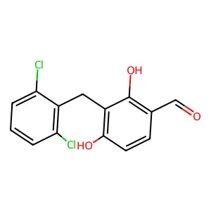 3-[(2,6-Dichlorophenyl)methyl]-2,4-dihydroxybenzaldehyde structure