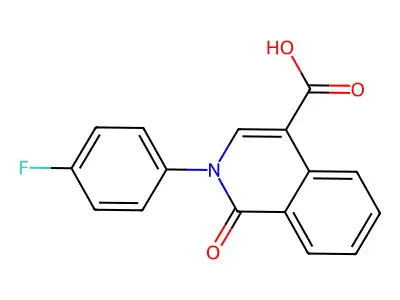 2-(4-Fluorophenyl)-1-oxo-1,2-dihydroisoquinoline-4-carboxylic acid structure