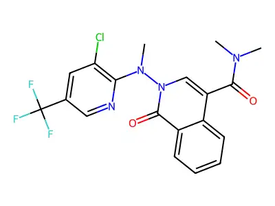 2-[[3-chloro-5-(trifluoromethyl)-2-pyridinyl](methyl)amino]-N,N-dimethyl-1-oxo-1,2-dihydro-4-isoquinolinecarboxamide structure