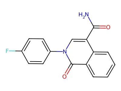 2-(4-Fluorophenyl)-1-oxo-1,2-dihydro-4-isoquinolinecarboxamide structure
