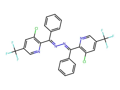 [3-chloro-5-(trifluoromethyl)-2-pyridinyl](phenyl)methanone N-[[3-chloro-5-(trifluoromethyl)-2-pyridinyl](phenyl)methylene]hydrazone structure
