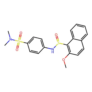 4-{[(2-methoxy-1-naphthyl)sulfinyl]amino}-N,N-dimethylbenzenesulfonamide structure