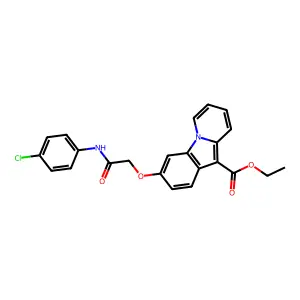 Ethyl 3-[2-(4-chloroanilino)-2-oxoethoxy]pyrido[1,2-a]indole-10-carboxylate structure