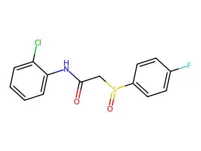 N-(2-chlorophenyl)-2-[(4-fluorophenyl)sulfinyl]acetamide structure