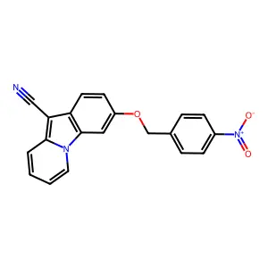 3-[(4-Nitrobenzyl)oxy]pyrido[1,2-a]indole-10-carbonitrile structure