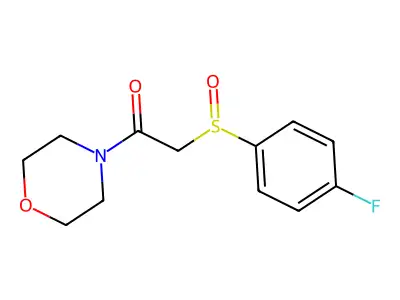 2-[(4-Fluorophenyl)sulfinyl]-1-(4-morpholinyl)ethanone structure